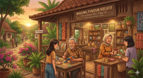 Ilustrasi AI usaha produktif pensiunan PNS/ASN. Foto: Google Gemini