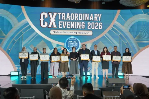 PT Pegadaian meraih penghargaan Contact Center Service Excellence Award (CCSEA) 2026 untuk kategori Multifinance Call Center. (dok Pegadaian)