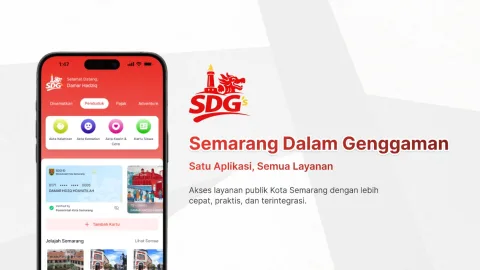 Transformasi layanan publik berbasis digital melalui aplikasi “Semarang Dalam Genggaman Saya” (SDGs). (dok Pemkot Semarang)