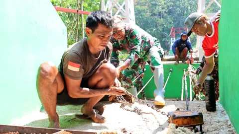 Jembatan Garuda Merah Putih Desa Mojoagung Tembus 70 Persen, Akses Kendal-Batang Kian Dekat Terhubung