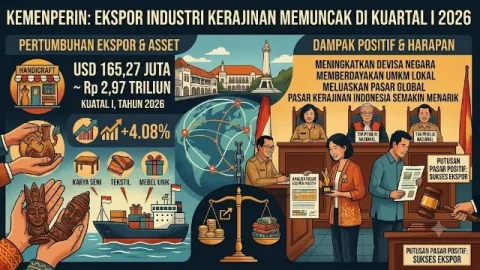Kuartal Pertama Tahun 2026; Ekspor Industri Kerajinan Capai USD165,27 Juta, Naik 4,08 Persen