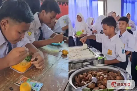 Uji Coba MBG Prasmanan di SD Swasta Kanisius Jepara Disukai Siswa