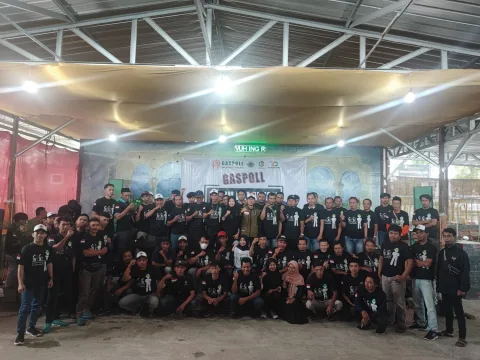 Foto bersama relawan Gaspoll Temanggung usai dikukuhkan di Lovira Resto, Bulu, Temanggung, Sabtu (18/3/2023). Foto: Tim Media PKB