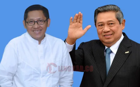 Anas Urbaningrum dan Susilo Bambang Yudhoyono (SBY). FOTO: Ist
