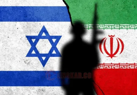 Ilustrasi - Bendera Iran dan Israel. Foto: Antara