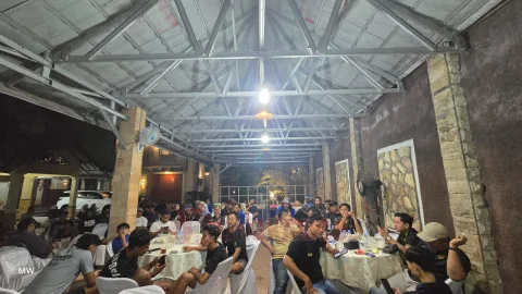 Rapat bersama Persiku di Mejobo Kudus pada Kamis (16/4/2024) malam.