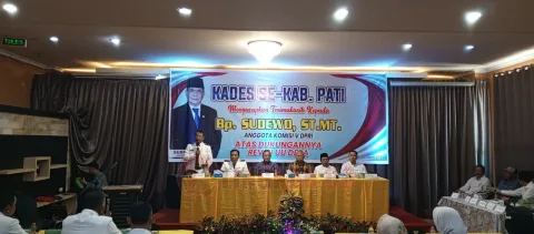 Ratusan Kades se-Pati deklarasi dukung Sudewo untuk menjadi Bupati Pati. Foto: Istimewa.