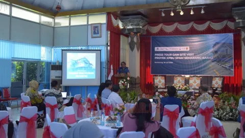 Suasana Press Tour dan Site Visit Proyek KPBU SPAM Semarang Barat. Foto: dokumentasi