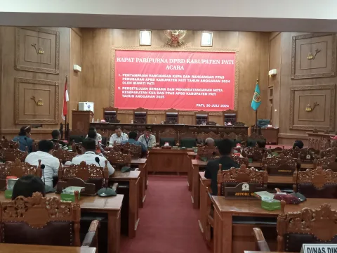 DPRD Pati dan masyarakat sepakat menjadwalkan ulang audiensi soal limbah. Foto: Miftahus Salam/Lingkar.co