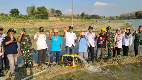 Monitoring peningkatan sarpras pertanian di Desa Sudo, Kecamatan Sulang, Kabupaten Rembang. Foto: Istimewa.