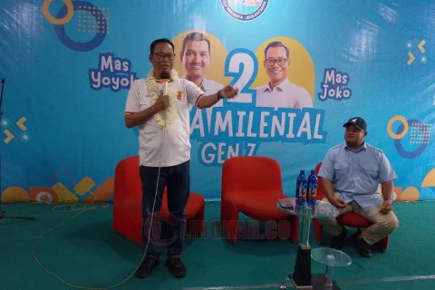 Cawalkot Semarang nomor 02, Joko Santoso dalam Sapa Milenial dan Gen Z yang digelar oleh Relawan X-tra J055 di kawasan BSB Jalan Ngaliyan -Mijen, Kota Semarang, Sabtu (26/10/2024)