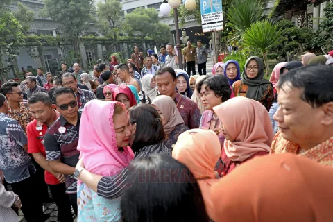 Wali Kota Semarang, Hevearita Gunaryanti Rahayu ucapkan salam perpisahan ke ASN di lingkungan Pemkot Semarang.
