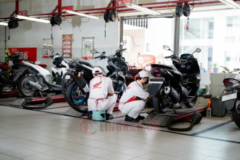 Suasana service centre Honda Jawa Tengah. (dok Honda Jateng)