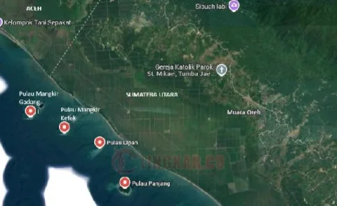 Pulau Panjang, Lipan, Mangkir Ketet dan Mangkir Gadang yang sempat disengketakan Provinsi Aceh dan Sumut