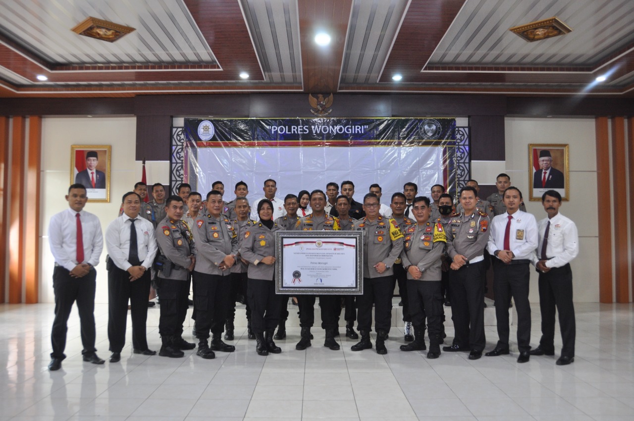 Jajaran Polres Wonogiri Polda Jateng mendapatkan predikat WBK dari Kemen PANRB. (DOK.LINGKAR.CO)