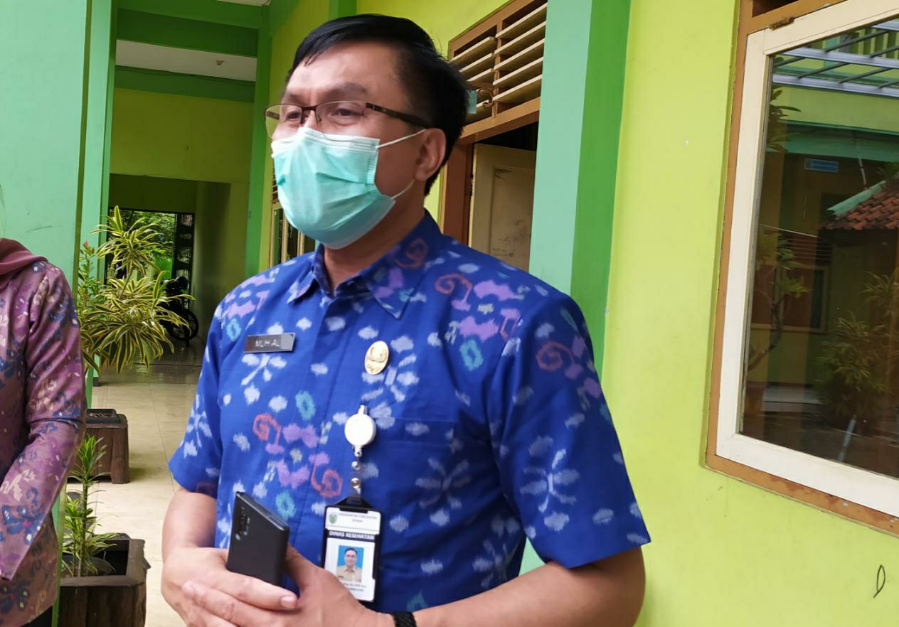 MENERANGKAN: Juru Bicara Satgas Percepatan Penanganan Covid-19 Jepara Muh Ali saat memberikan keterangan. (MIFTAHUL UMAM/LINGKAR JATENG)