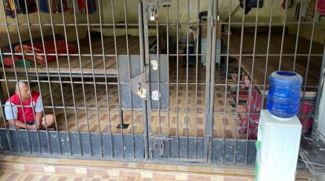 Kerangkeng Manusia di Halaman Belakang Rumah Bupati Langkat. ISTIMEWA/Lingkar.co