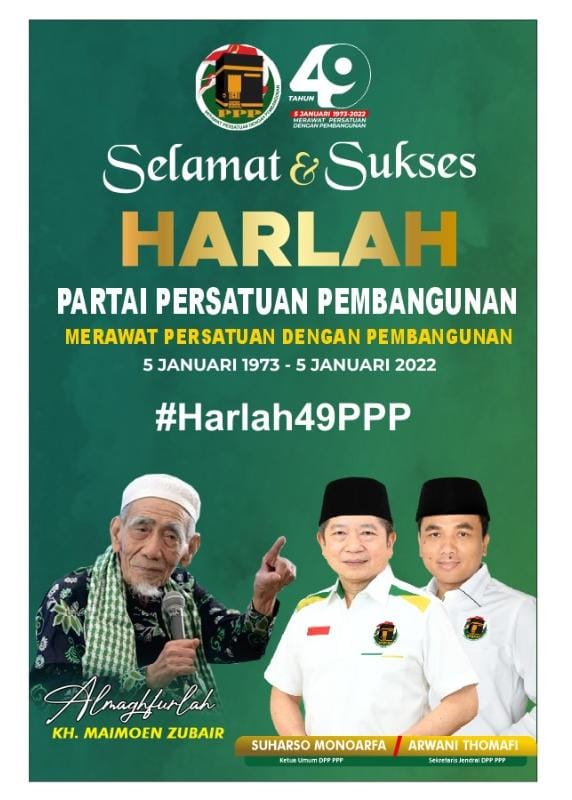 Dewan Pimpinan Pusat Partai Persatuan Pembangunan (DPP PPP) sambut Hari Lahir (Harlah) PPP ke 49/Lingkar.co