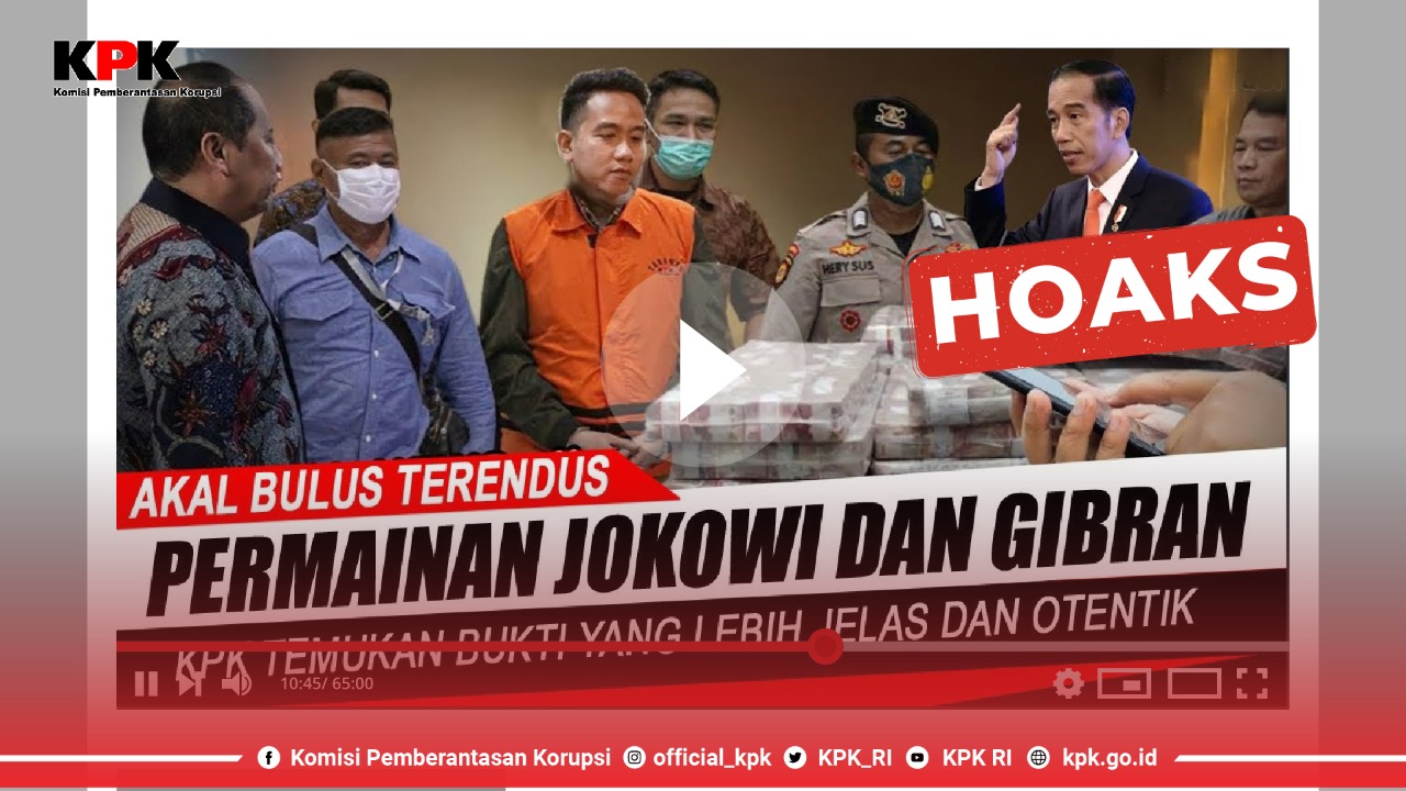 Tangkapan layar video hoaks Gibran Rakabuming Raka ditangkap KPK. Tangkapan Layar/Lingkar.co