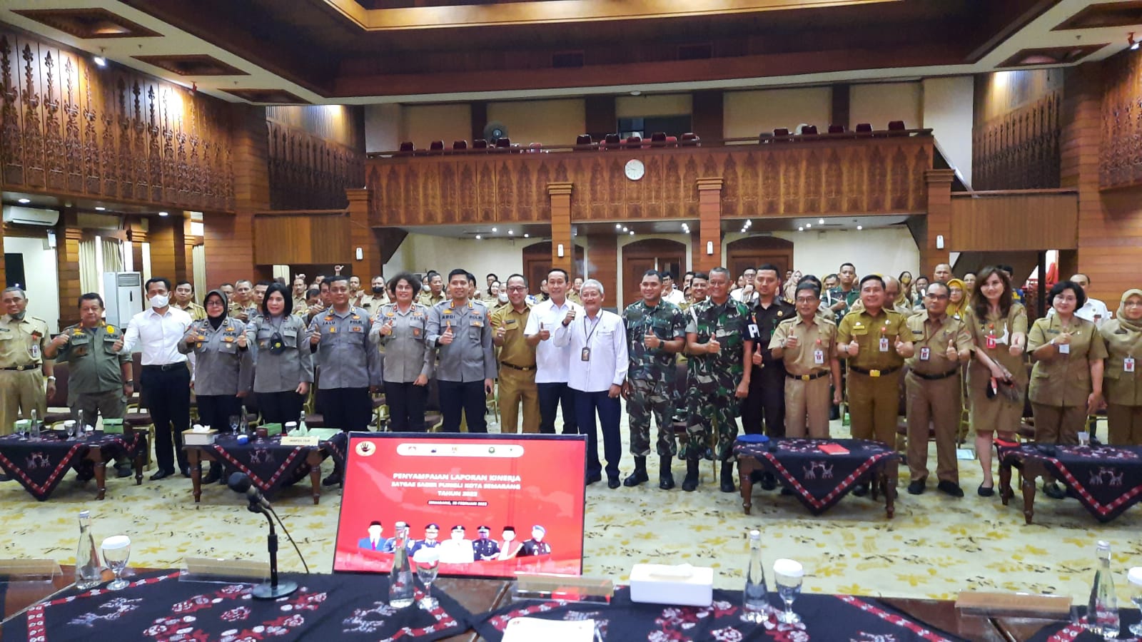 Satgas Pungli Kota Semarang saat laporan kinerja di Balaikota Semarang, Senin (20/2/2023)/LINGKAR.CO/Alan Henry
