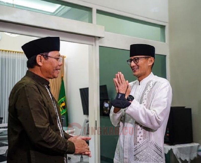 Sandiaga Uno, bertemu Plt Ketua Umum PPP, Muhammad Mardiono. FOTO: Instagram