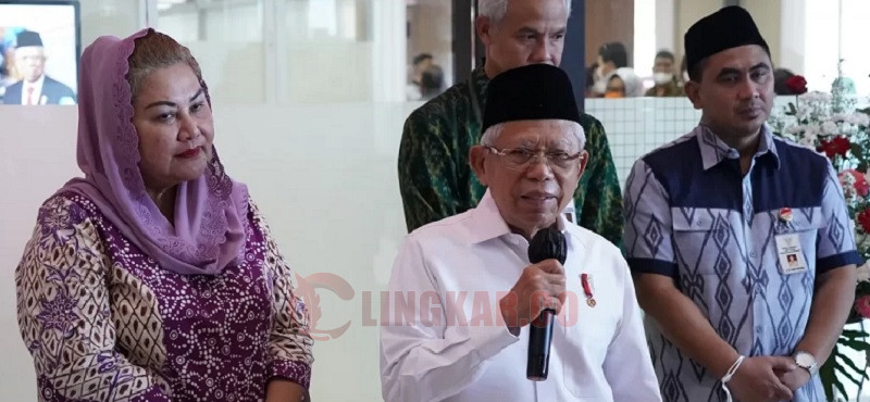 Wapres Ma’ruf Amin, saat jumpa pers usai MPP Kota Semarang, Jawa Tengah, Selasa (4/4/2023). Foto: Dok. Setwapres