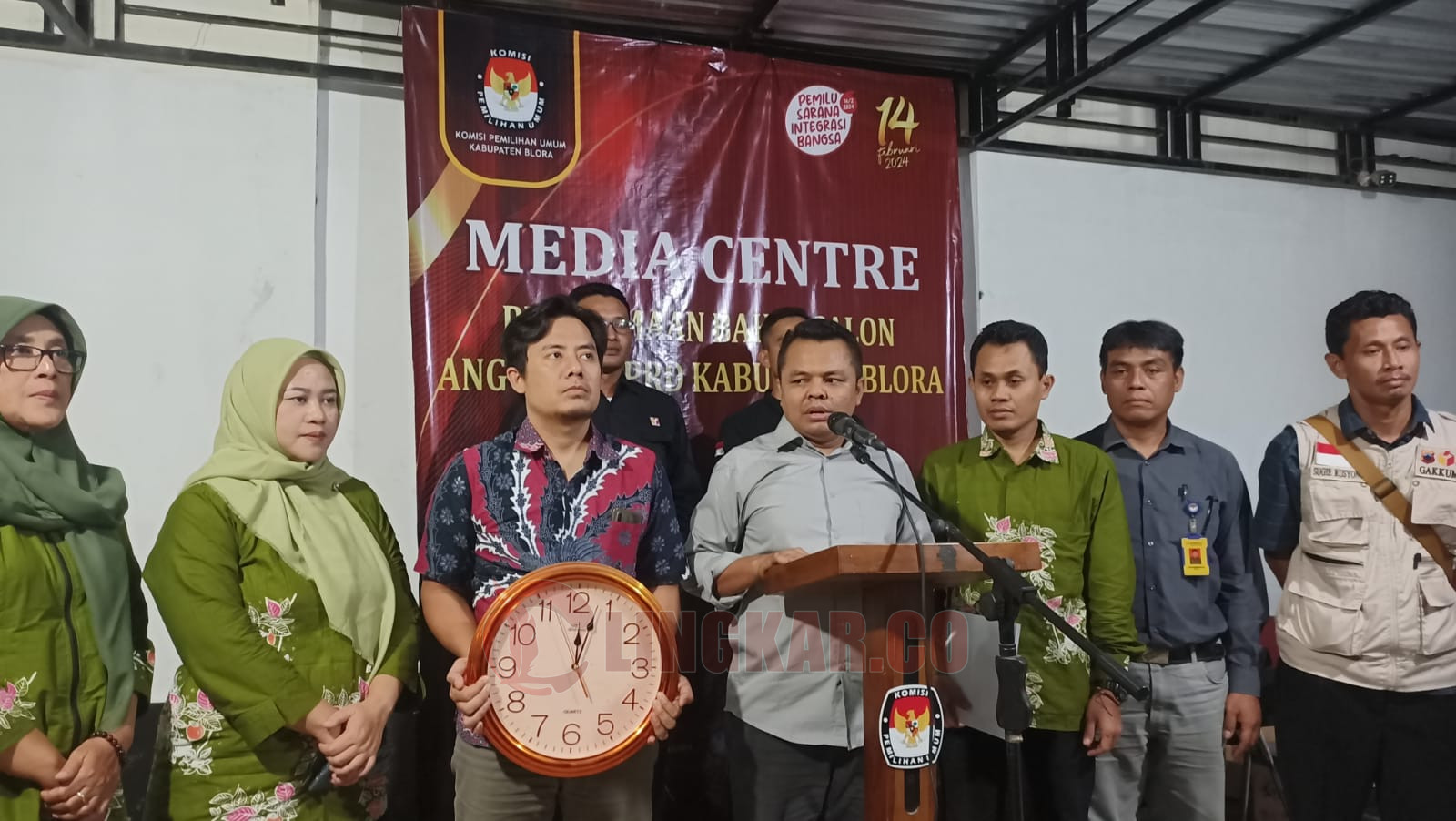 Foto : KPU Blora adakan konferensi pers (Lilik Yuliantoro)