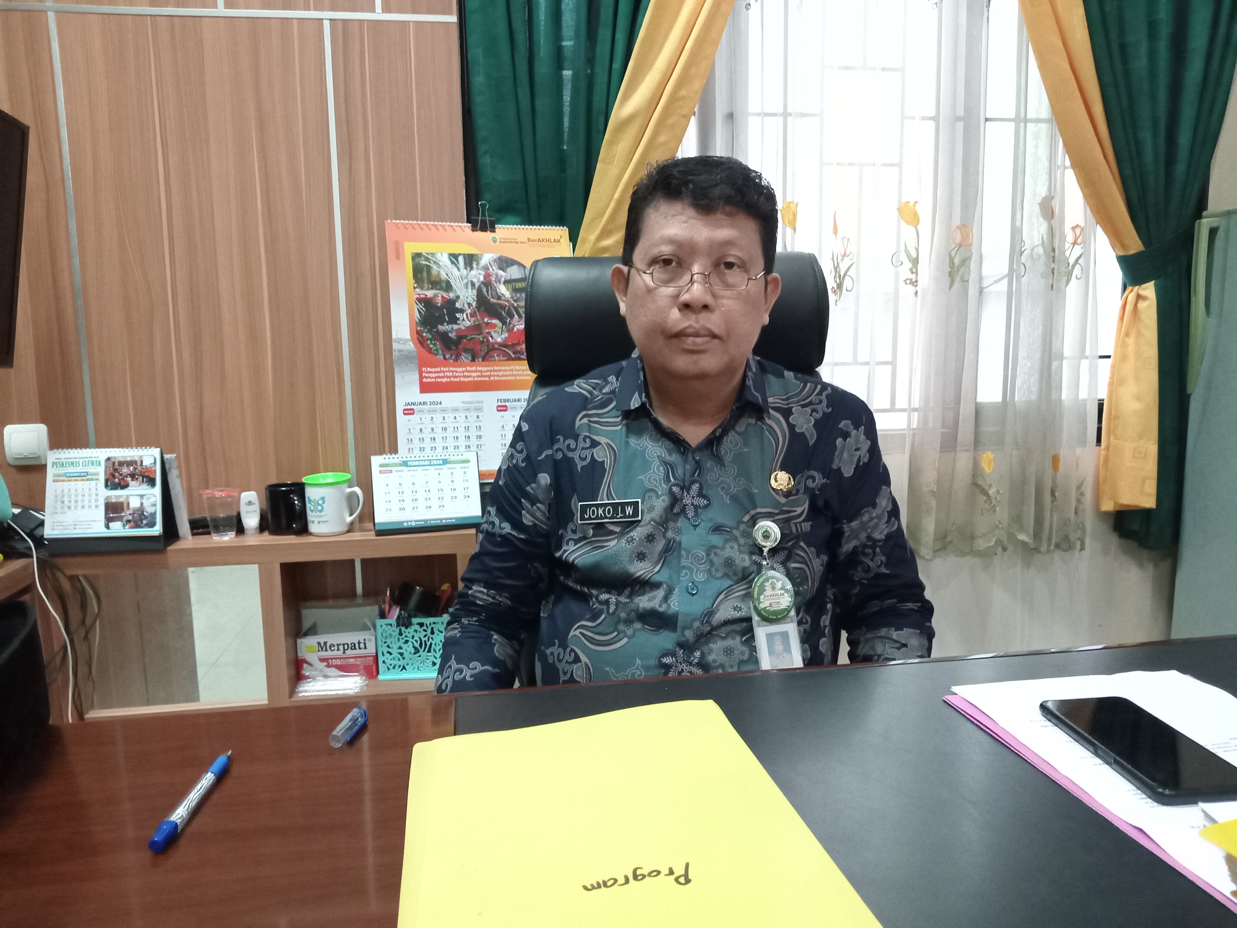 Kabid Pencegahan dan Pengendalian Penyakit Dinkes Pati Joko Leksono Widodo. Foto: Miftahus Salam/Lingkar.co