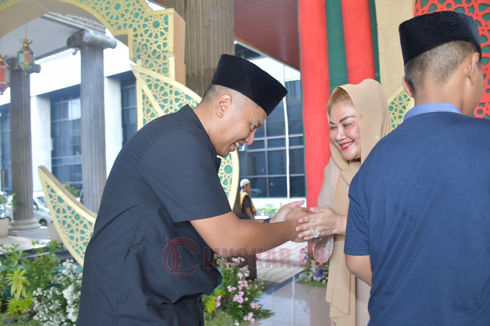 Ade Bhakti mengikuti open house di Balaikota Semarang, Rabu (10/4/2024). Foto: Istimewa.