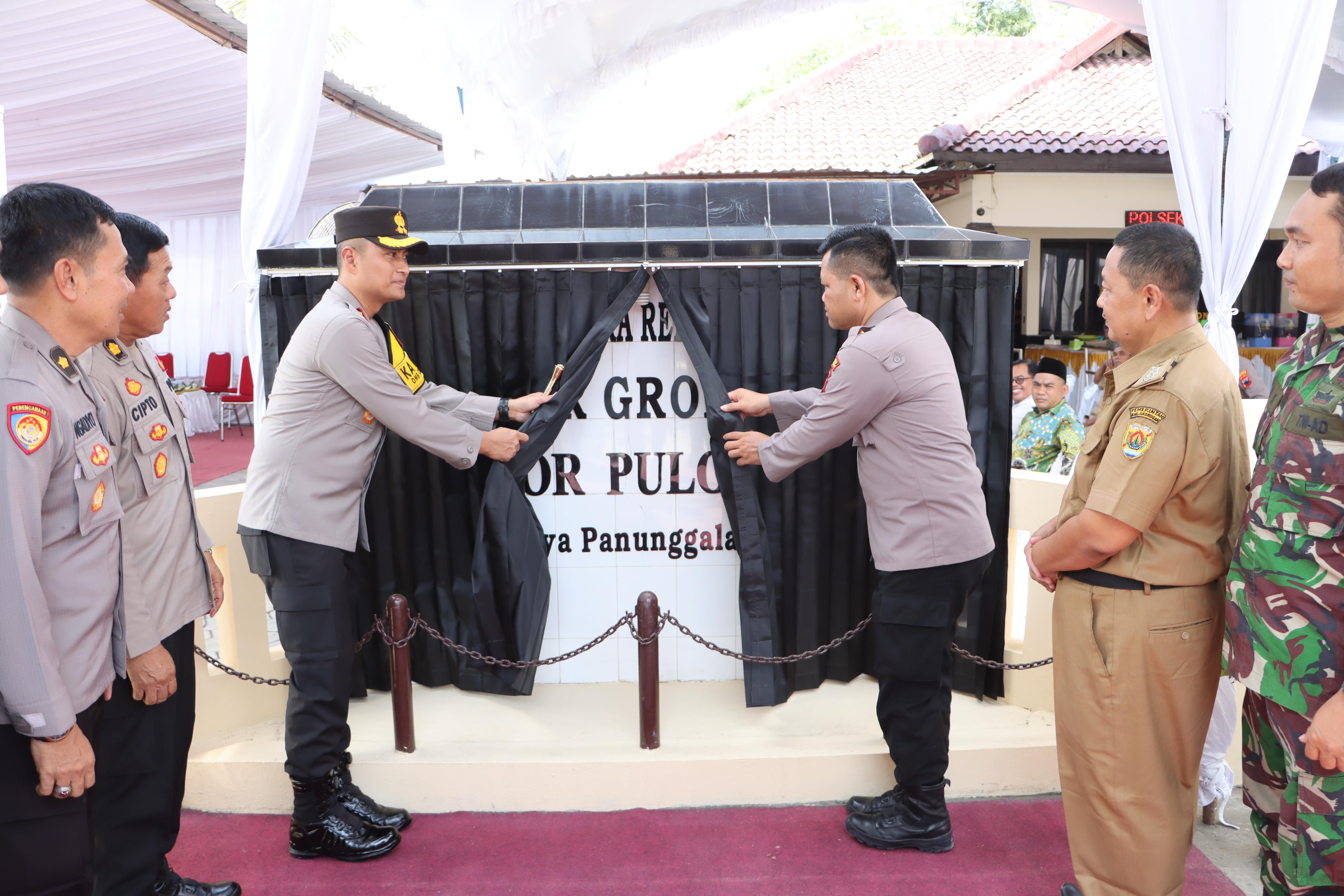 Peresmian pergantian nama Polsek Panunggalan menjadi Polsek Pulokulon, Senin (29/4/2024). Foto: Polres Grobogan.