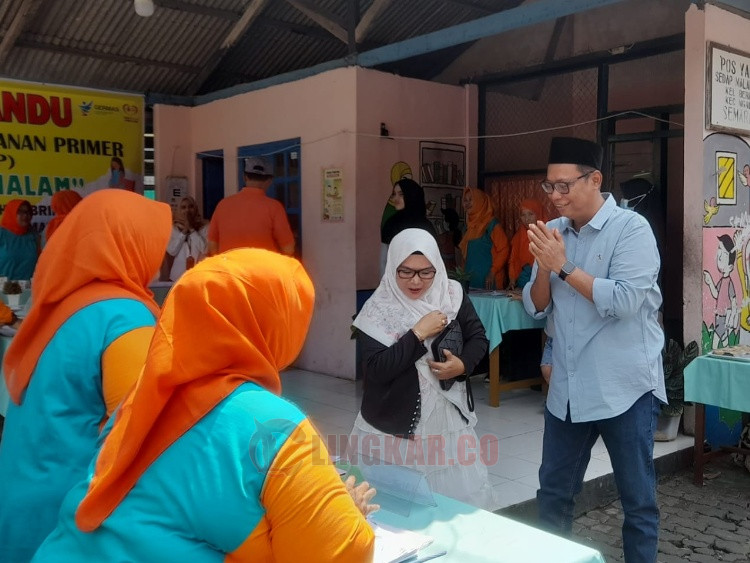 Joko Santoso saat meninjau kegiatan kader Posyandu di Perumahan Pandana Merdeka, RW 03 Kelurahan Beringin, Kecamatan Ngaliyan, Rabu (9/10/2024) pagi.