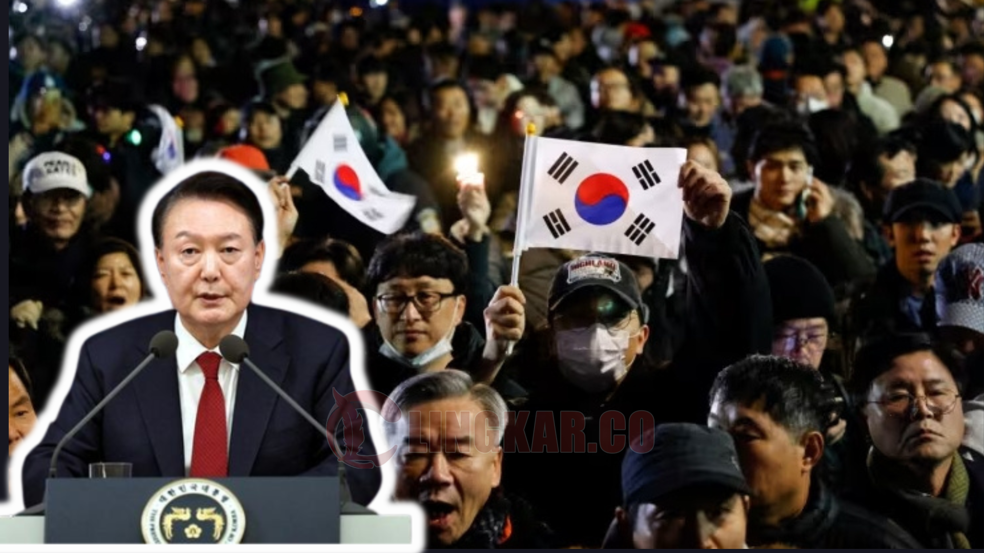 Presiden Korea Selatan Yoon Suk Yeol umukan darurat militer. Kharenrisma/Lingkar.co