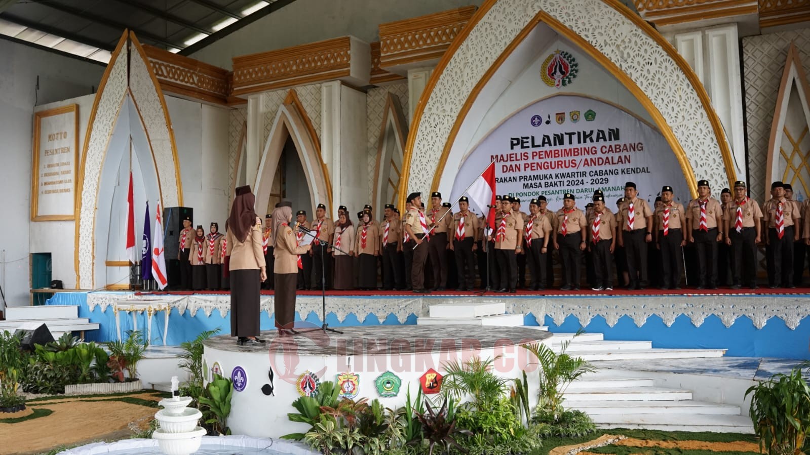 Pengurus Majelis Pembimbing Cabang (Mabicab) dan dilanjutkan Pelantikan Pengurus Kwartir Cabang (Kwarcab) Gerakan Pramuka Kendal Masa Bakti 2024–2029 di Pondok Pesantren Darul Amanah. Foto: dokumentasi