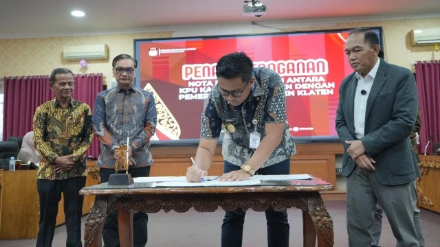 Data Penduduk Dinamis, KPU Teken MoU dengan Pemkab Klaten