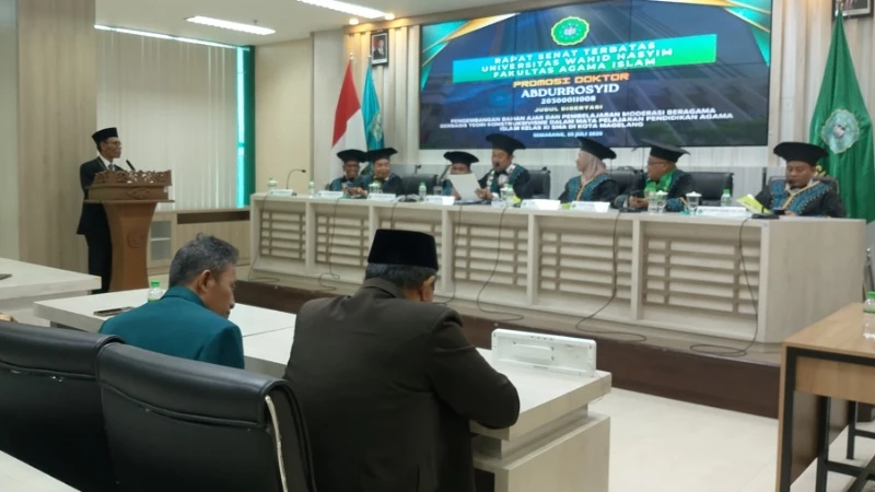 Disertasi Jadi Modul Moderasi Beragama SMA Antarkan Abdurrosyid Raih Gelar Doktor di Unwahas, Siap Mengabdi untuk Untidar Magelang