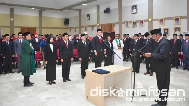 Lantik Sekda dan 95 ASN Jabatan Fungsional Pemkab Sukabumi, Asep Japar Tegaskan Karier ASN Berdasarkan Merit Kompetensi dan Kinerja