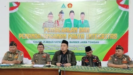Pembekalan dan Pakta Integritas Jadi Bekal Pengurus Baru Satkorwil Banser Jawa Tengah