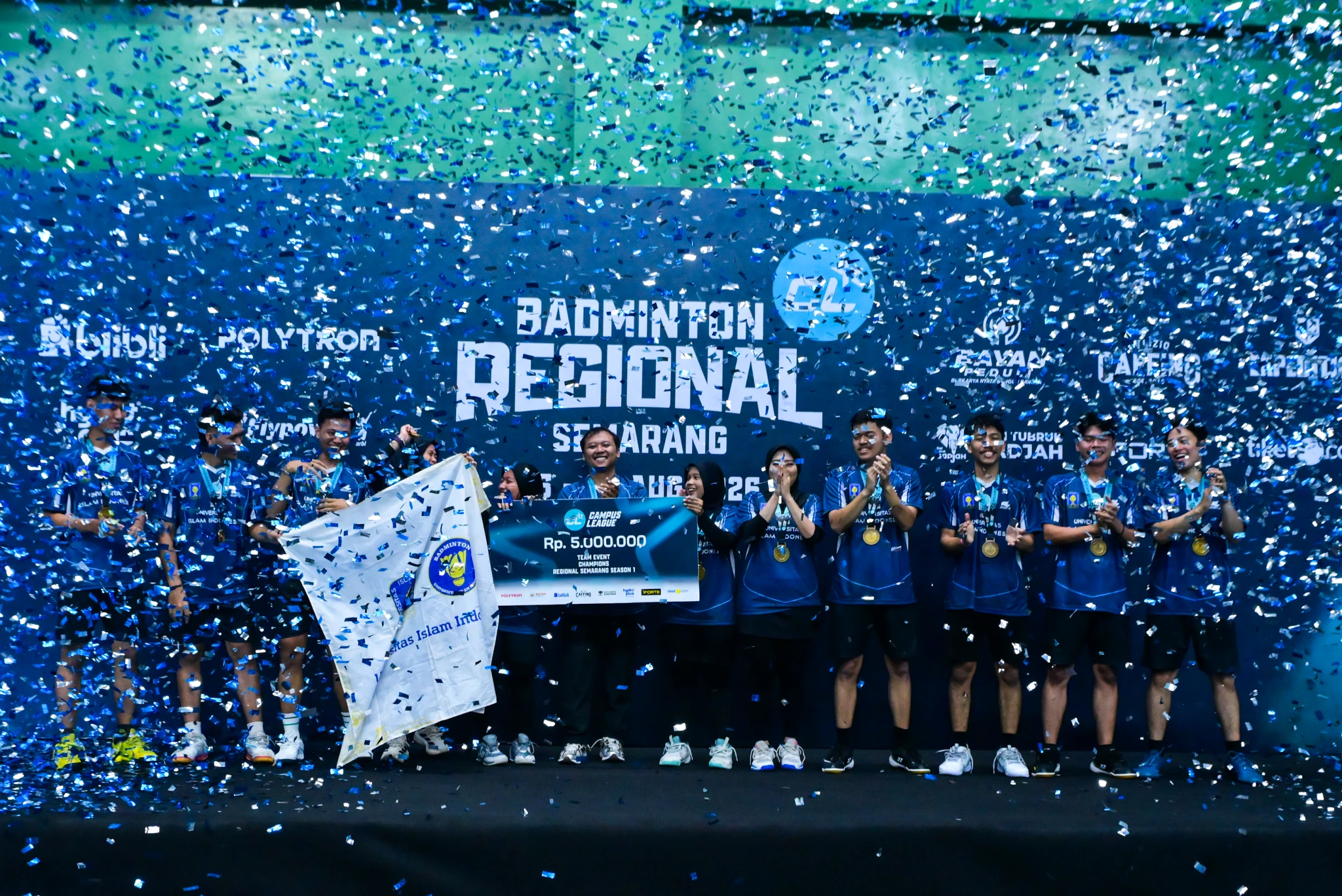 Campus League Badminton Semarang Tuntas, UII dan UNS Dominasi Podium