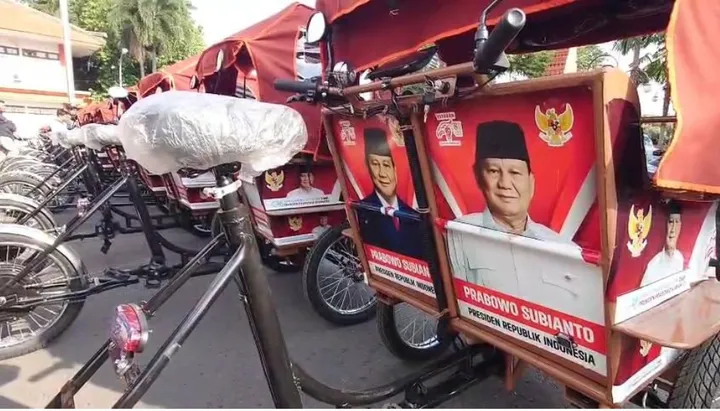 Becak Listrik bantuan dari Prabowo Subianto