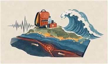 Potensi Gempa Megathrust yang dapat membahayakan di darat maupun laut dengan potensi Tsunami