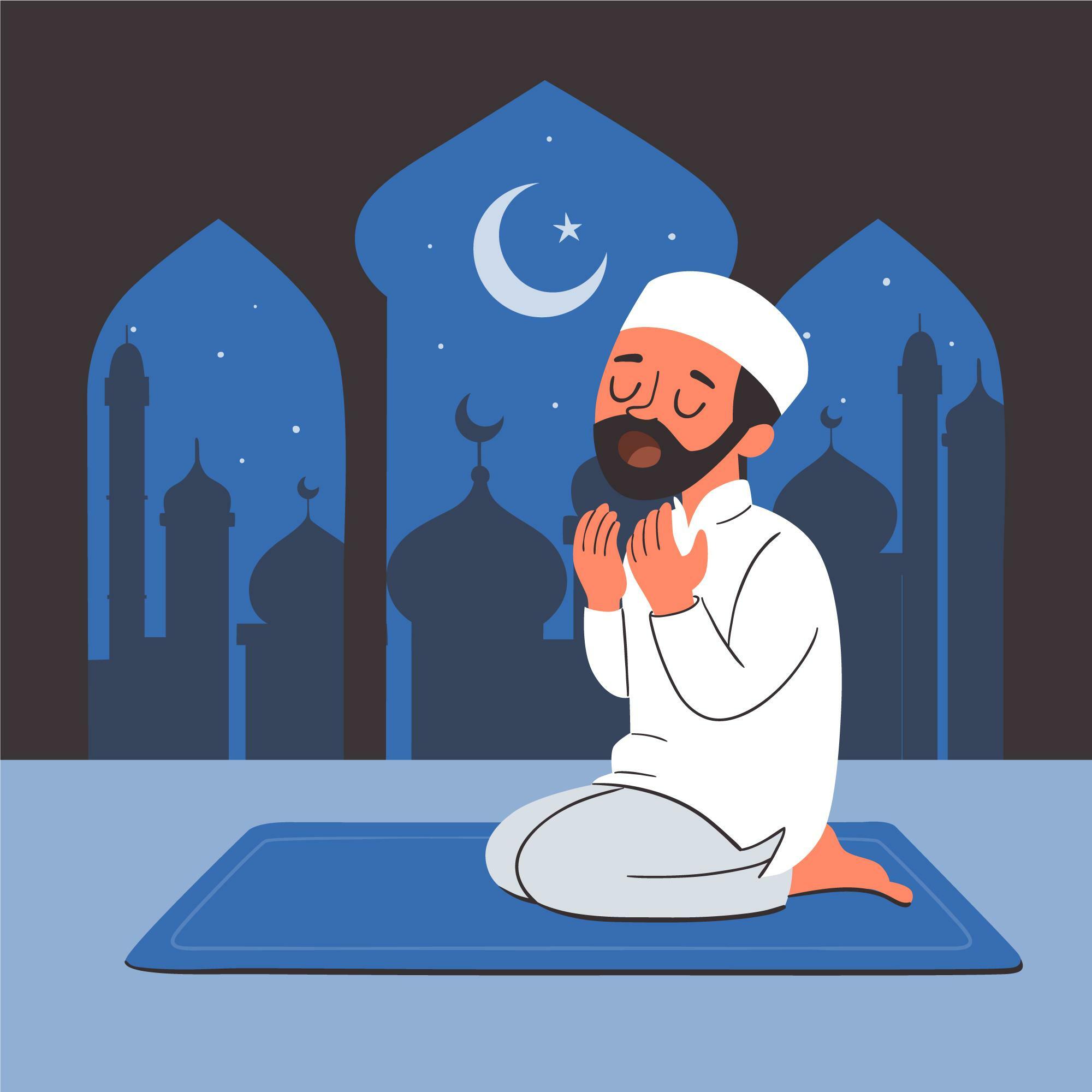ILUSTRASI: Seseorang sedang beribadah di bulan Ramadan. (ISTIMEWA/LINGKAR.CO)