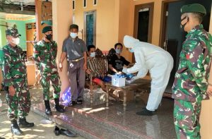 Sinergi TNI – Polri Bersama Tim 3T Puskesmas Jati Tekan Penyebaran Covid-19