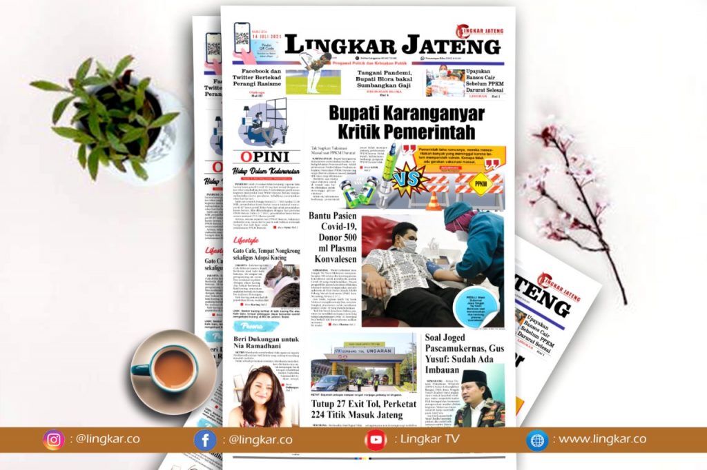 Koran Lingkar Jateng Edisi Kamis 14 Juli 2021
