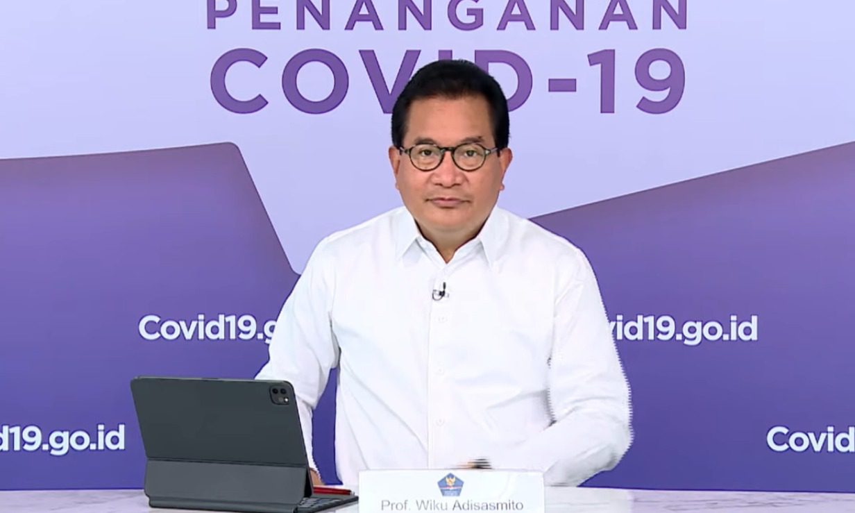 Jubir Satgas Penanganan Covid-19, Prof Wiku Adisasmito, dalam keterangan pers virtual melalui kanal YouTube Setpres, Selasa (31/8/2021). FOTO: Tangkap layar/Lingkar.co