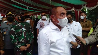 Gubernur Sumatera Utara, Edy Rahmayadi, saat kunjungan kerja ke Kota Pematang Siatar, Selasa (21/9/2021). FOTO: Matius Gea/Lingkar.co