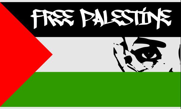 Ilustrasi poster pembebasan Palestina. FreeSVG/Lingkar.co