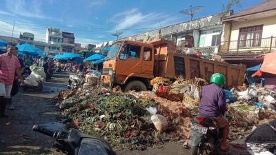 Pasar Pasar Dwikora Jalan Gotong Royong, Kecamatan Siantar Utara, Kota Siantar. Matius Gea/Lingkar.co
