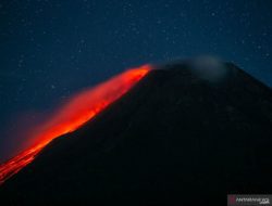 Gunung Merapi Keluarkan Guguran Lava Pijar Tujuh Kali
