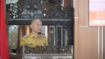 Bupati Jepara Dian Kristiandi saat menyampaikan kondisi di Bumi Kartini saat bertemu dengan ormas se-Kabupaten Jepara, Senin (15/11/2021) di Pendapa RA Kartini.