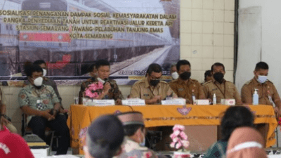 Pemprov Jateng saat sosialisasikan reaktivasi kereta api Stasiun Tawang - Tanjung Emas, Senin (20/12/2021)/Lingkar.co